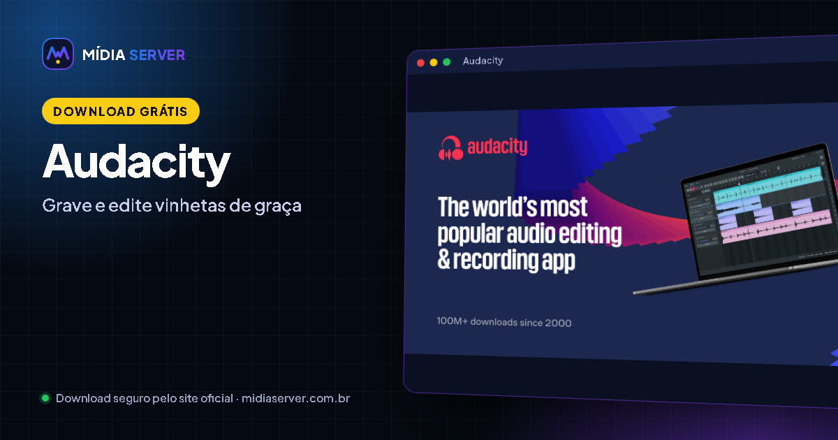 Audacity: Download Audacity grátis: edite vinhetas, spots e programas