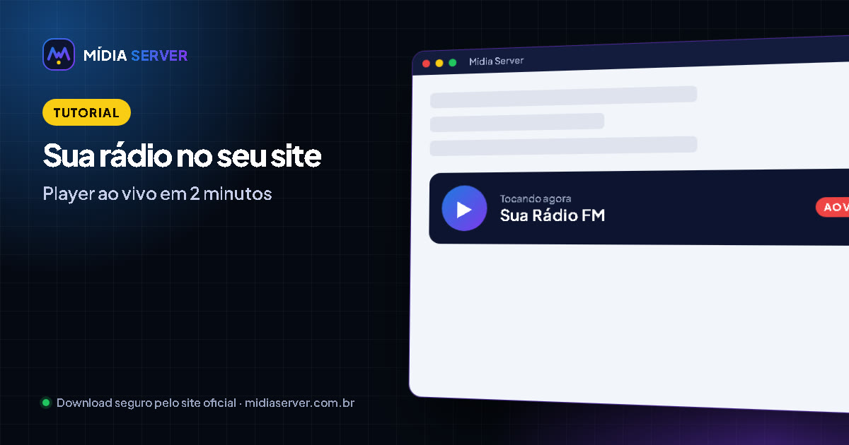Como colocar o player da sua rádio no seu site