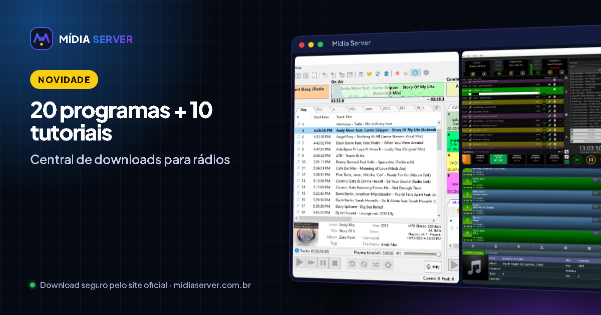 Nova central de downloads e tutoriais para rádios