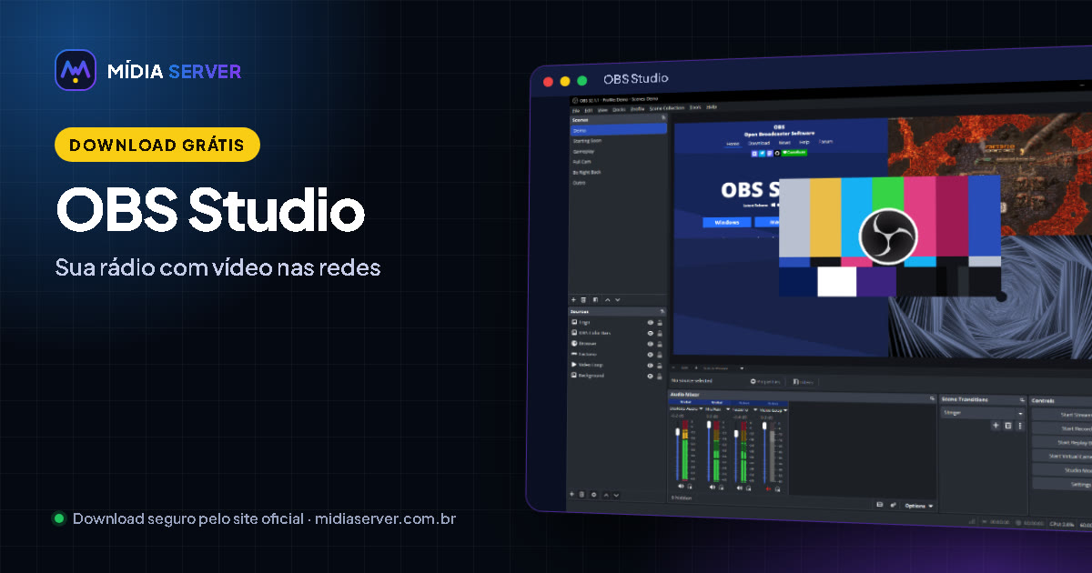 OBS Studio: Download OBS Studio grátis: faça live da sua rádio nas redes sociais