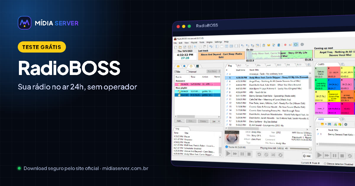 RadioBOSS: Download RadioBOSS: automação profissional para rádio e web rádio